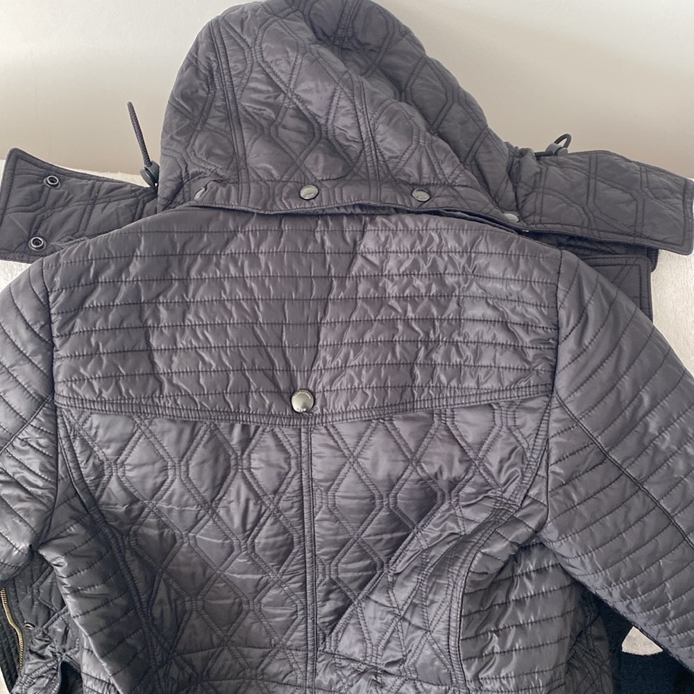 Burberry Black Hooded Coat - Picture 8 of 15